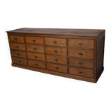 Antique French Light Oak Apothecary / Filing Cabinet, 1920/30s