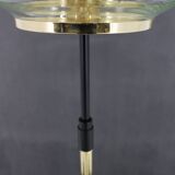 1970s Pair of Glass Brass Floor Lamps by Kamenicky Senov , Czechoslovakia