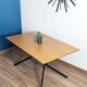 Extendable wooden and metal table, 80s