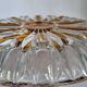 Vintage cut crystal pocket bowl with amber centre – 1960s/70s