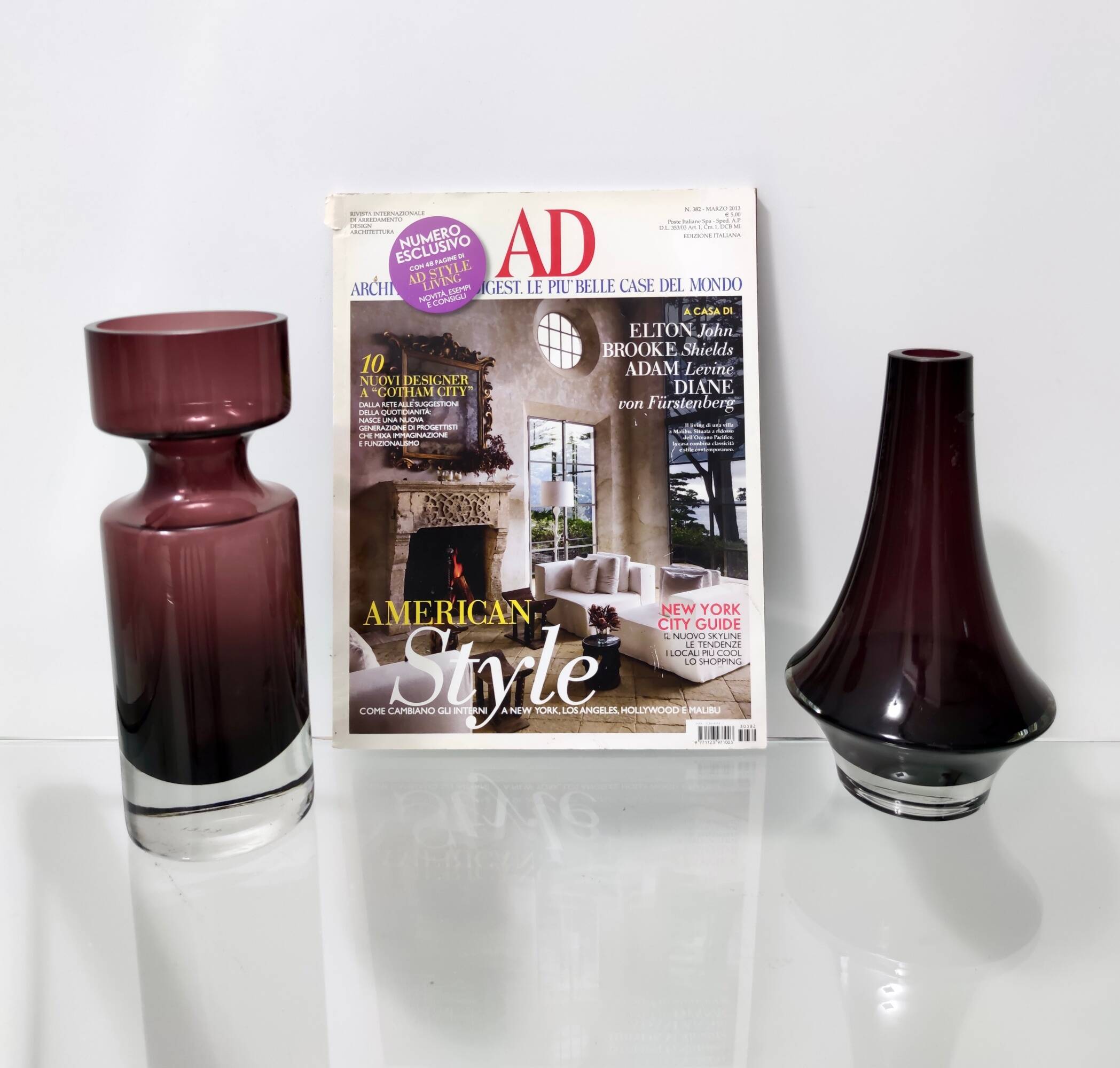 Pair of Glass Vases by Tamara Aladin for Riihimaen Lasi Oy, Finland