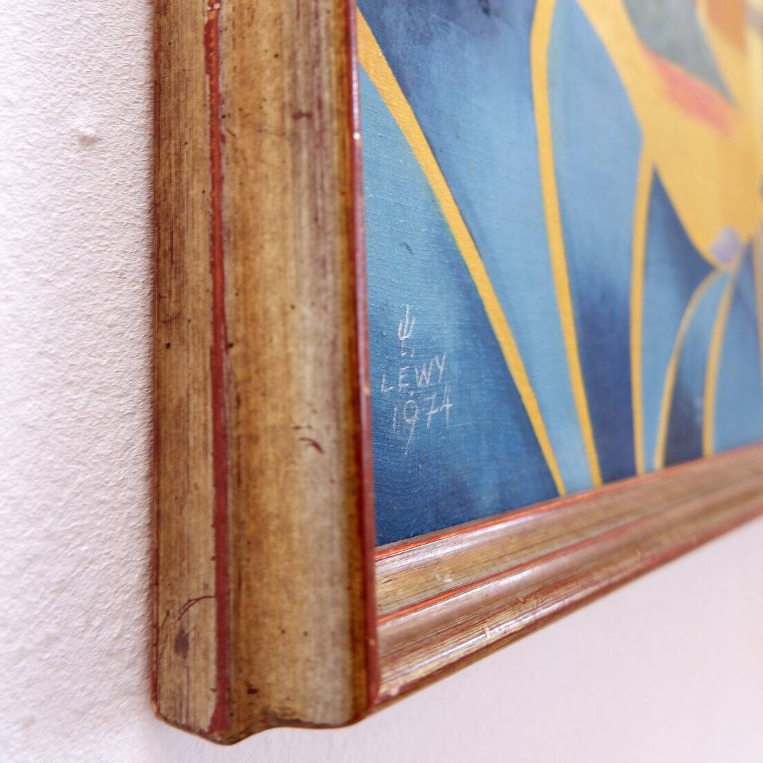 Walter Lewy 1905-1995 Surrealist scene - signed and dated 1974.