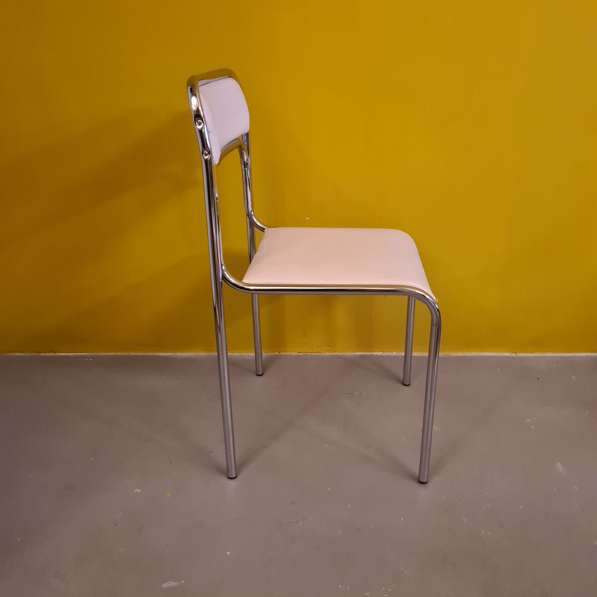 Retro Chrome Chair With Skai Upholstery