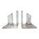 Pair of column bookends in plexiglass and gold metal, 1980s design.