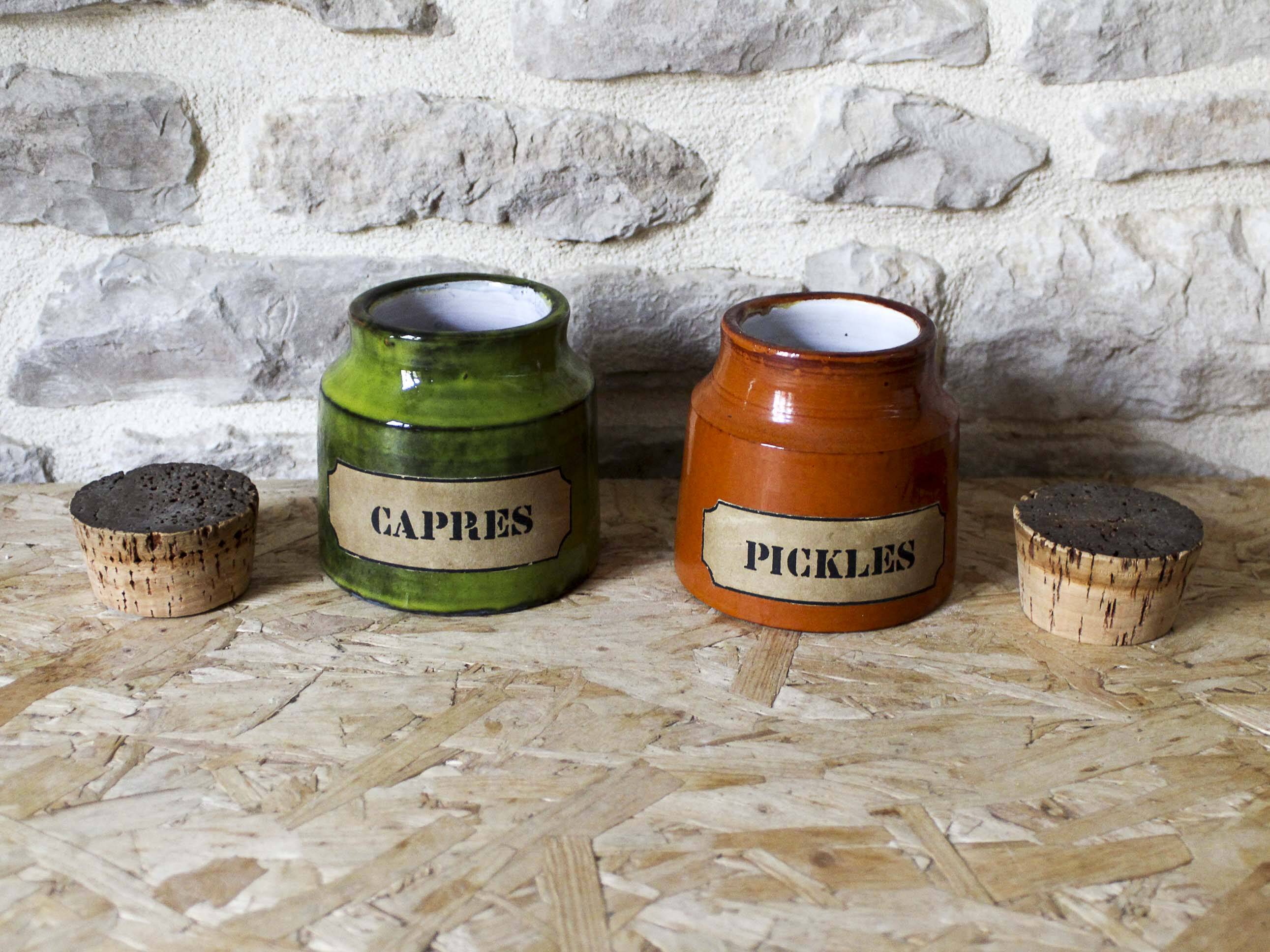 Pair of Mado Jolain ceramic pots