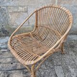 Vintage rattan armchair