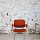 Vintage orange velvet armchair, 1970