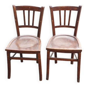 Paire de chaises bistrot  années 50
