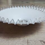 Antique pleated opaline lampshade