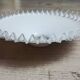 Antique pleated opaline lampshade