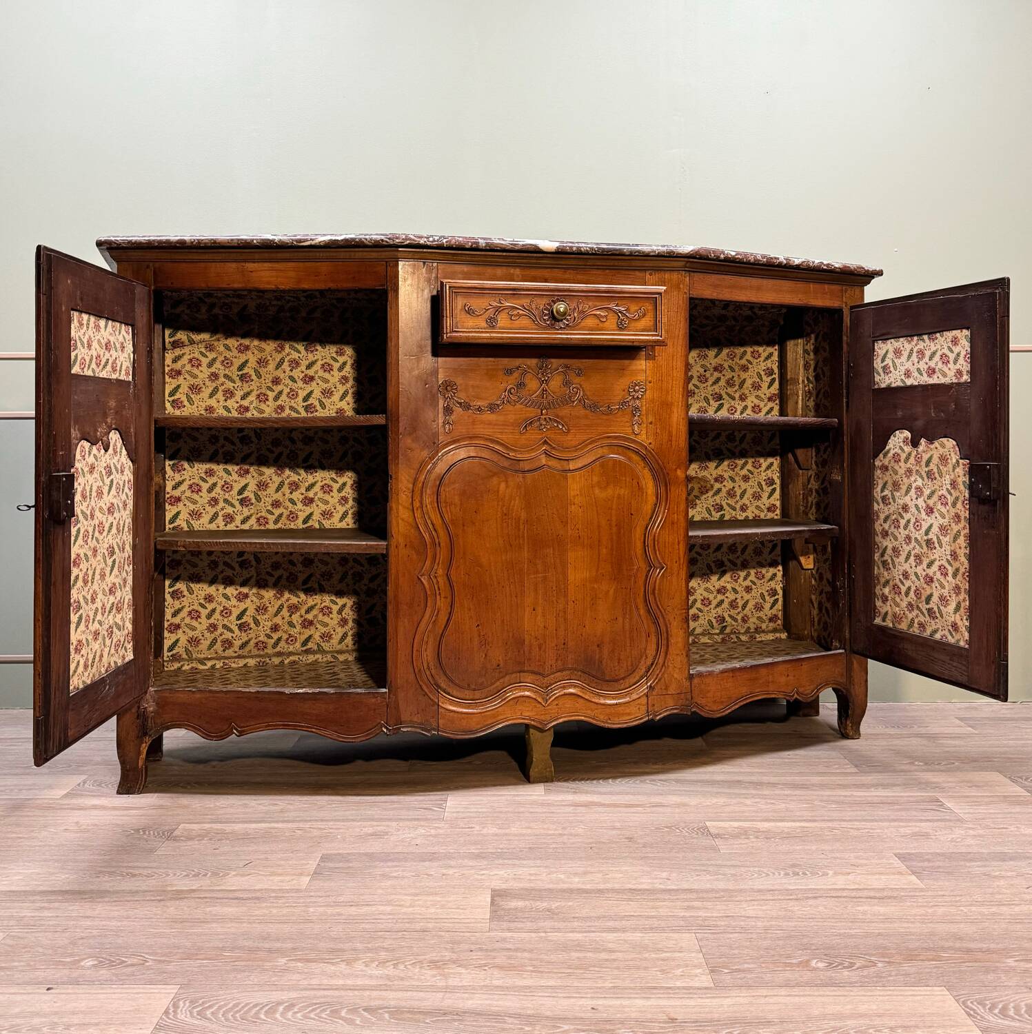 Buffet With Cut Sides In Cherry Wood From Louis XV XVIII Eme Century
