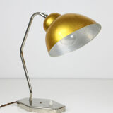 Mid-century Gold and Red Table Lamp, set of 2