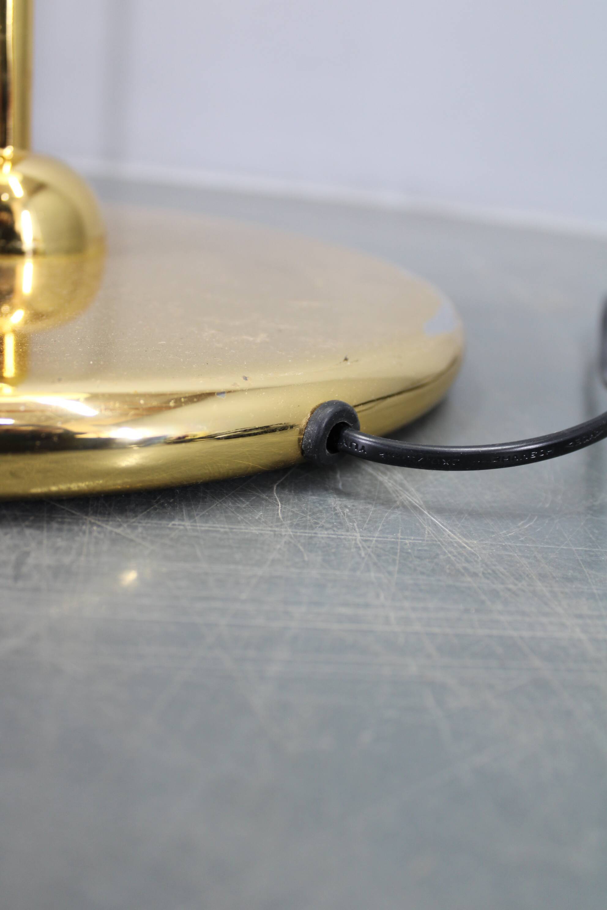 1980s Pair of VeArt-Murano Floor Lamps in Brass Finish ,Italy