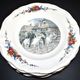 Sarreguemines set of 6 flat plates Obernai village Alsace by Loux