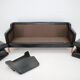 1980s Black Leather 3-Seater Sofa by Stouby, Denmark