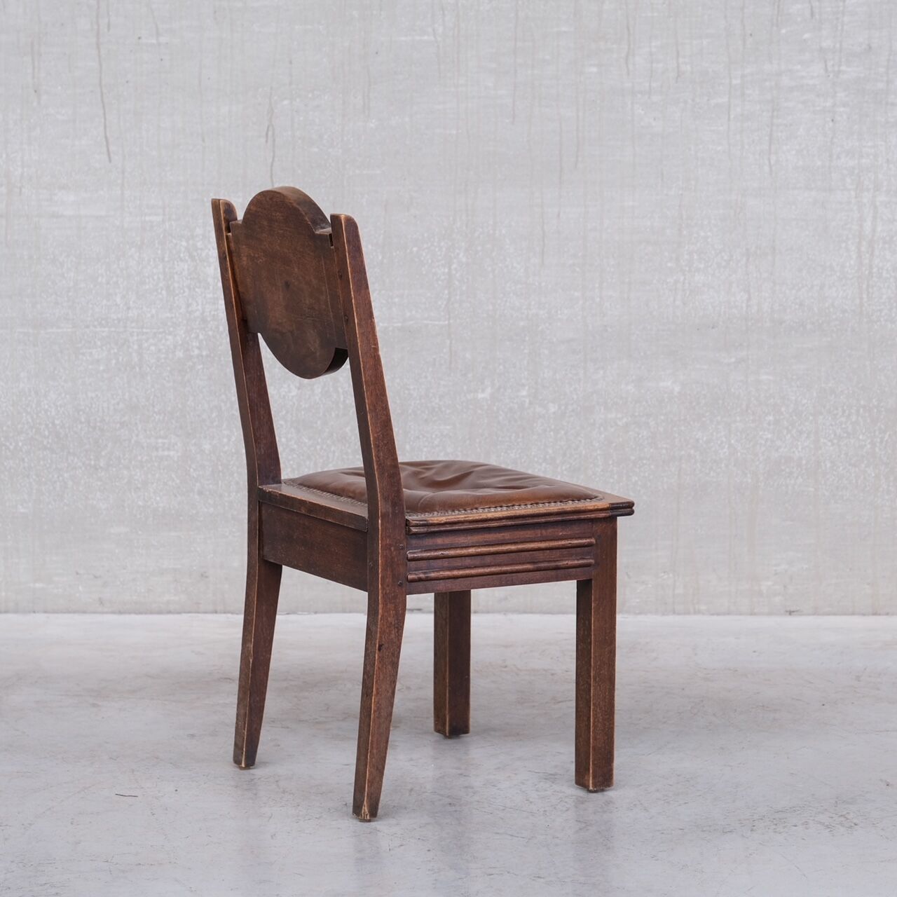 6 French deco oak dining chairs