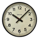 Black swiss industrial wall clock from inducta, 1960s