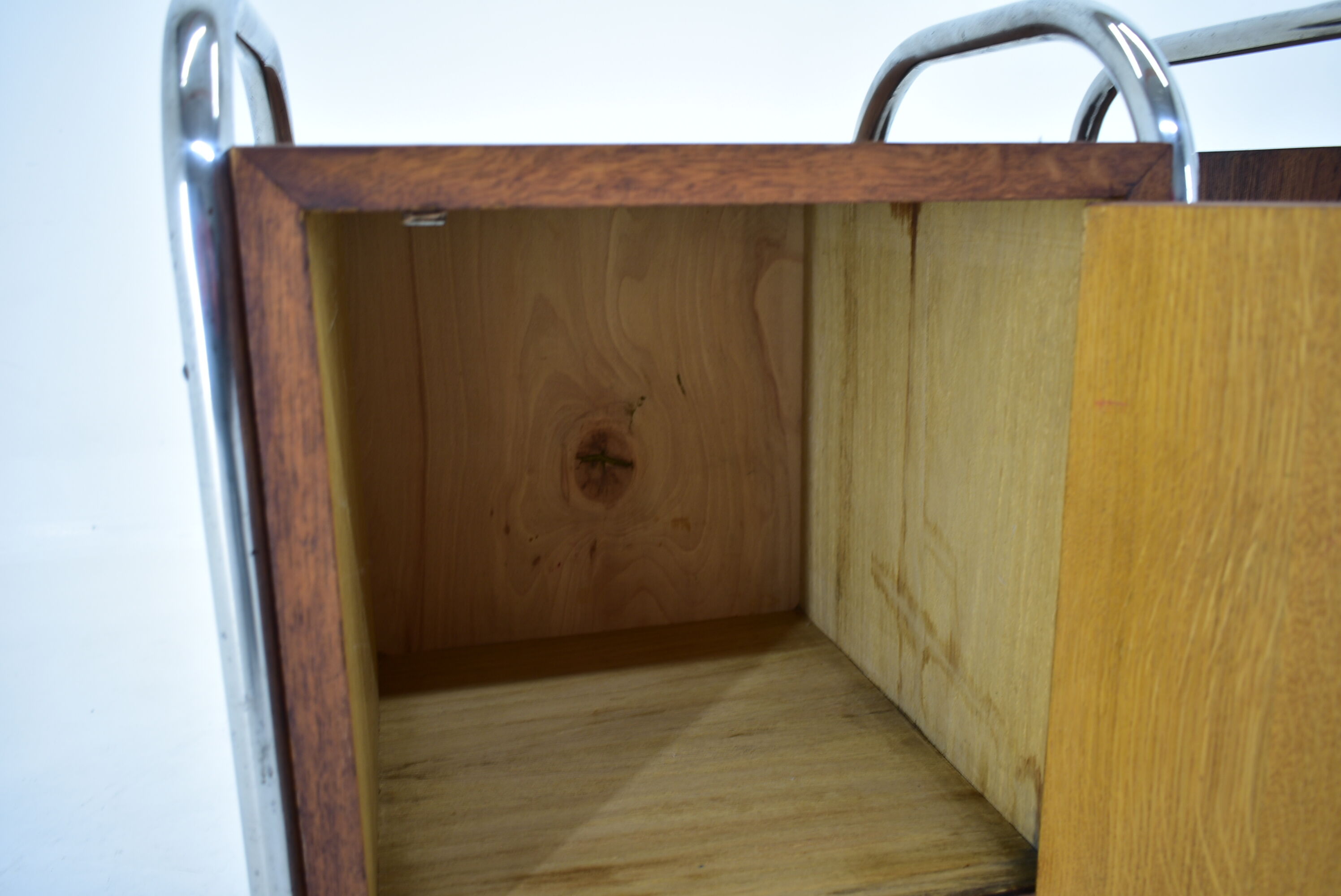1940s Pair of Bauhaus Bedside Tables, Czechoslovakia