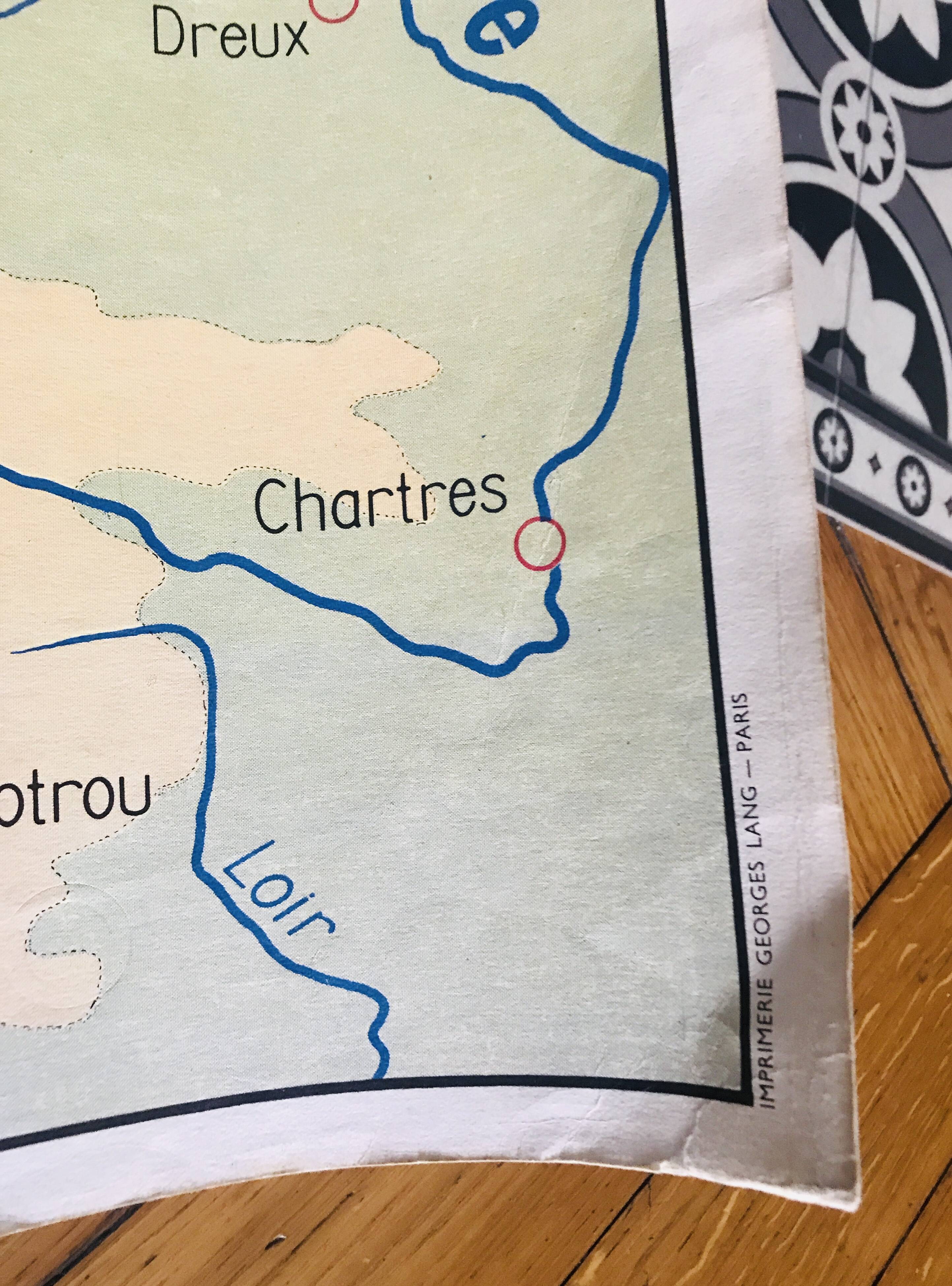 Normandy school map 1960s