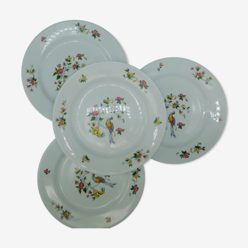 Set de 4 assiettes céramiqe Sarreguemines condé