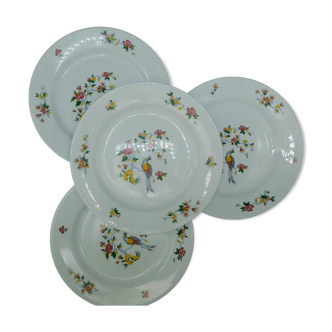 Set de 4 assiettes céramiqe Sarreguemines condé
