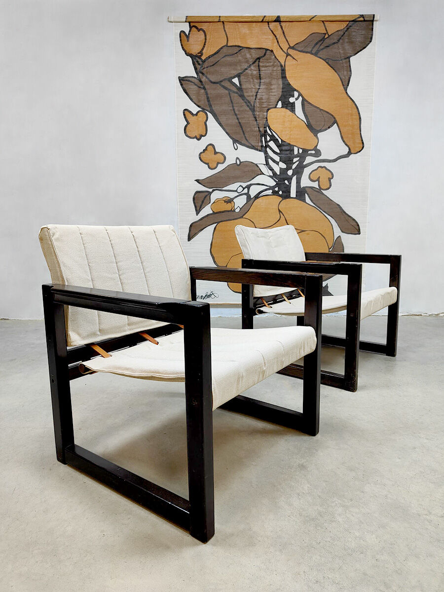 Vintage safari armchairs
