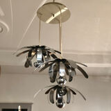 Suspension waterfall 3 flowers in chrome stainless steel