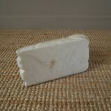 Alabaster sculpture empty pocket Asian decoration object handcrafted countryside seated man