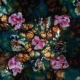 Two vintage enamelled copper tidies