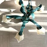 Glass and Metal Chandelier