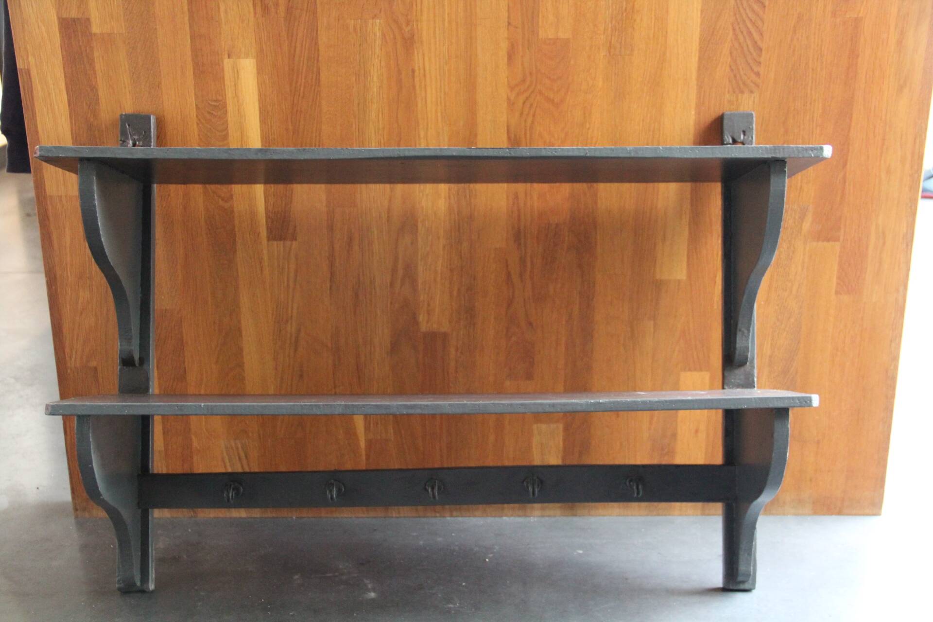 Old workshop wall shelf