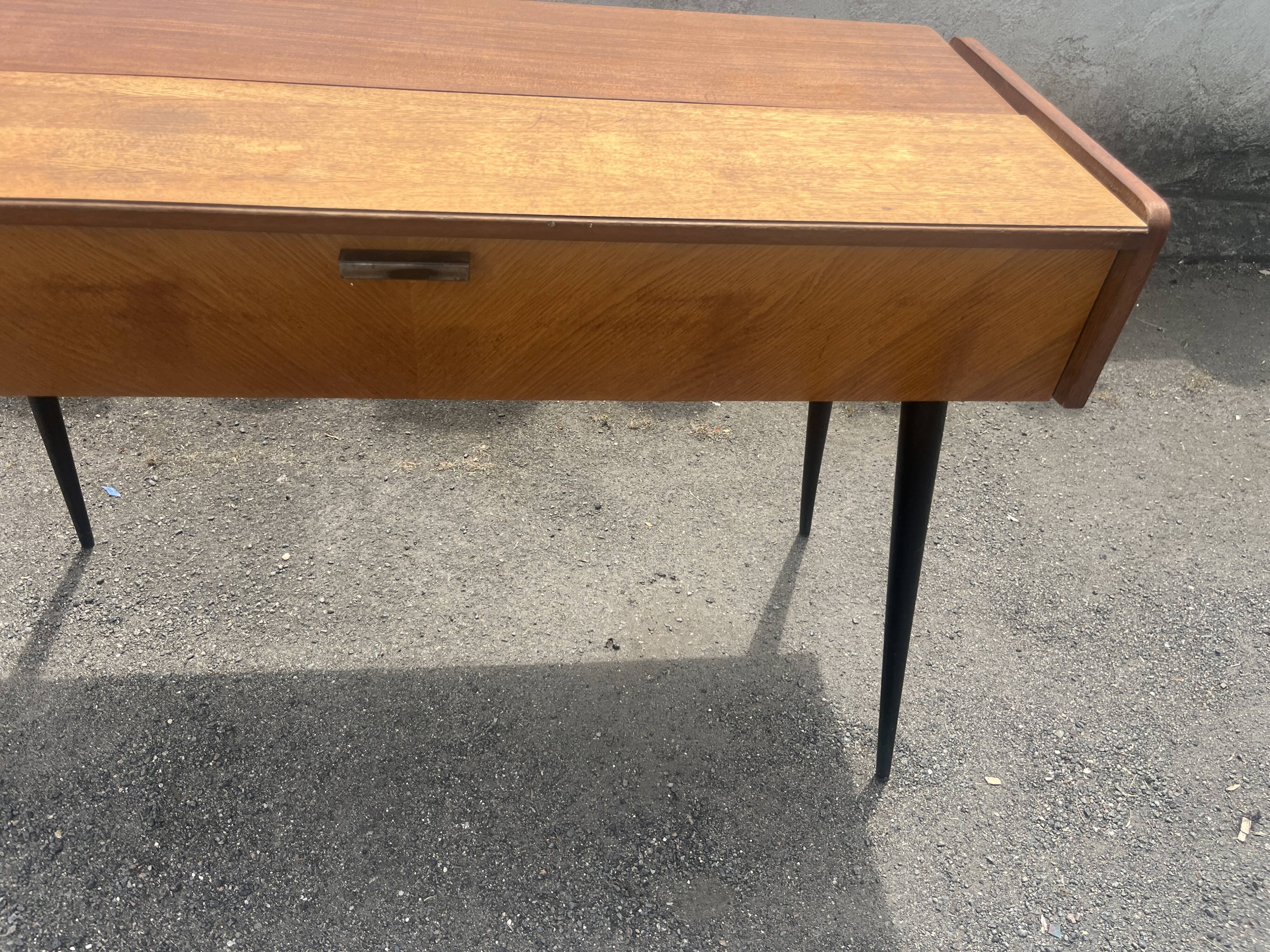 Vintage 1960s compas leg console bureau