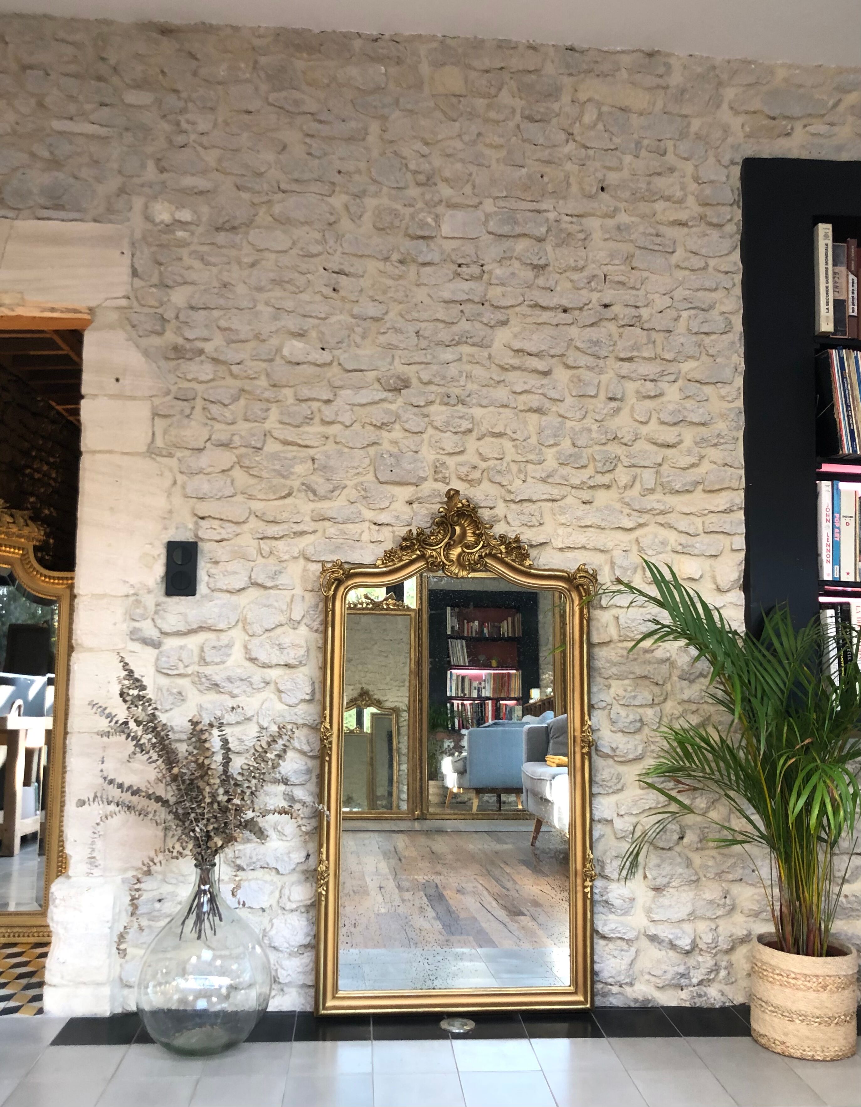 Old mirror Louis XV 145,5cm/77,5cm