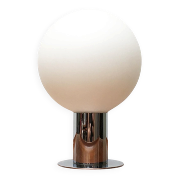 Mid-Century Space Age Chrome & Glass Table Lamp