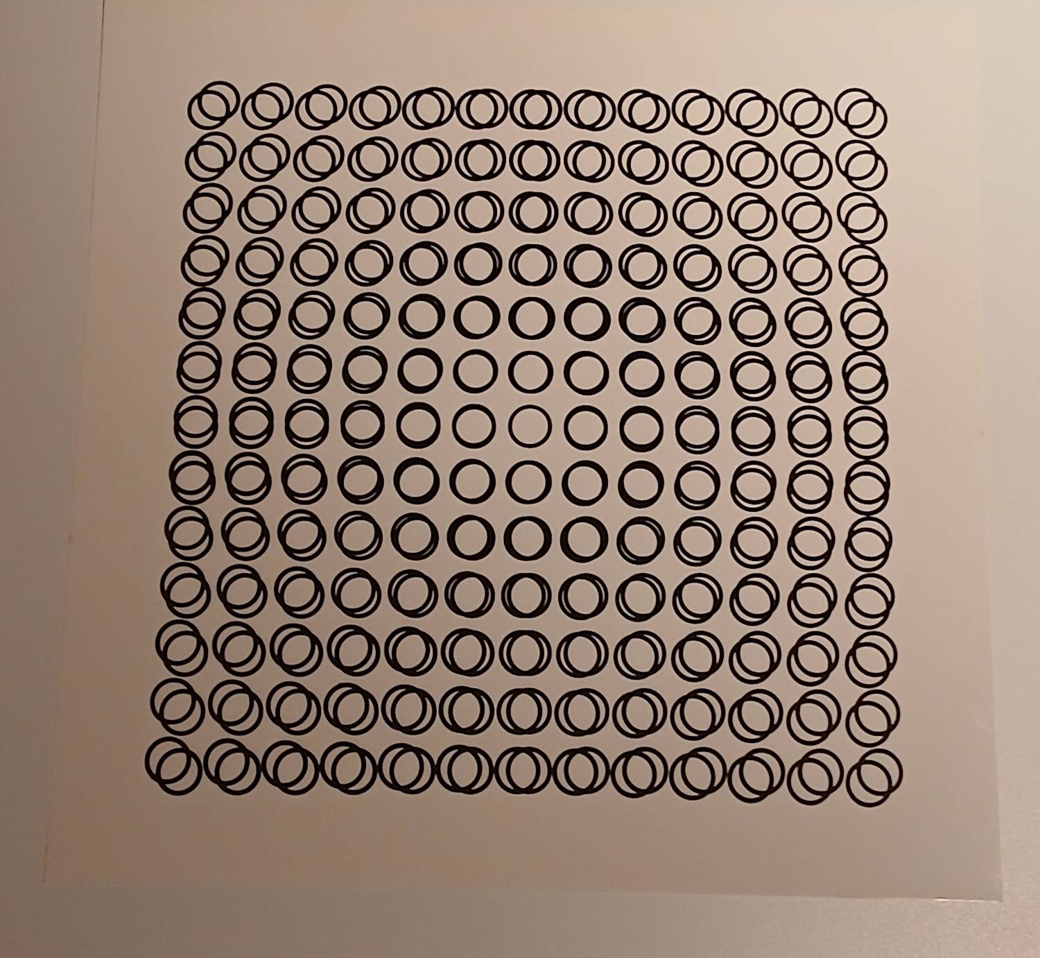 Vasarely silkscreen print - "Deep Kinetics" - 3D Illusion & Black and White
