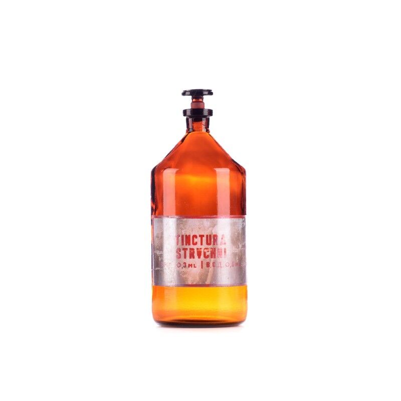 Brocante apothecary bottle 1 ltr with various prints