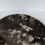 Medium petrified wood dish or pocket emptier, predominantly gray 1137