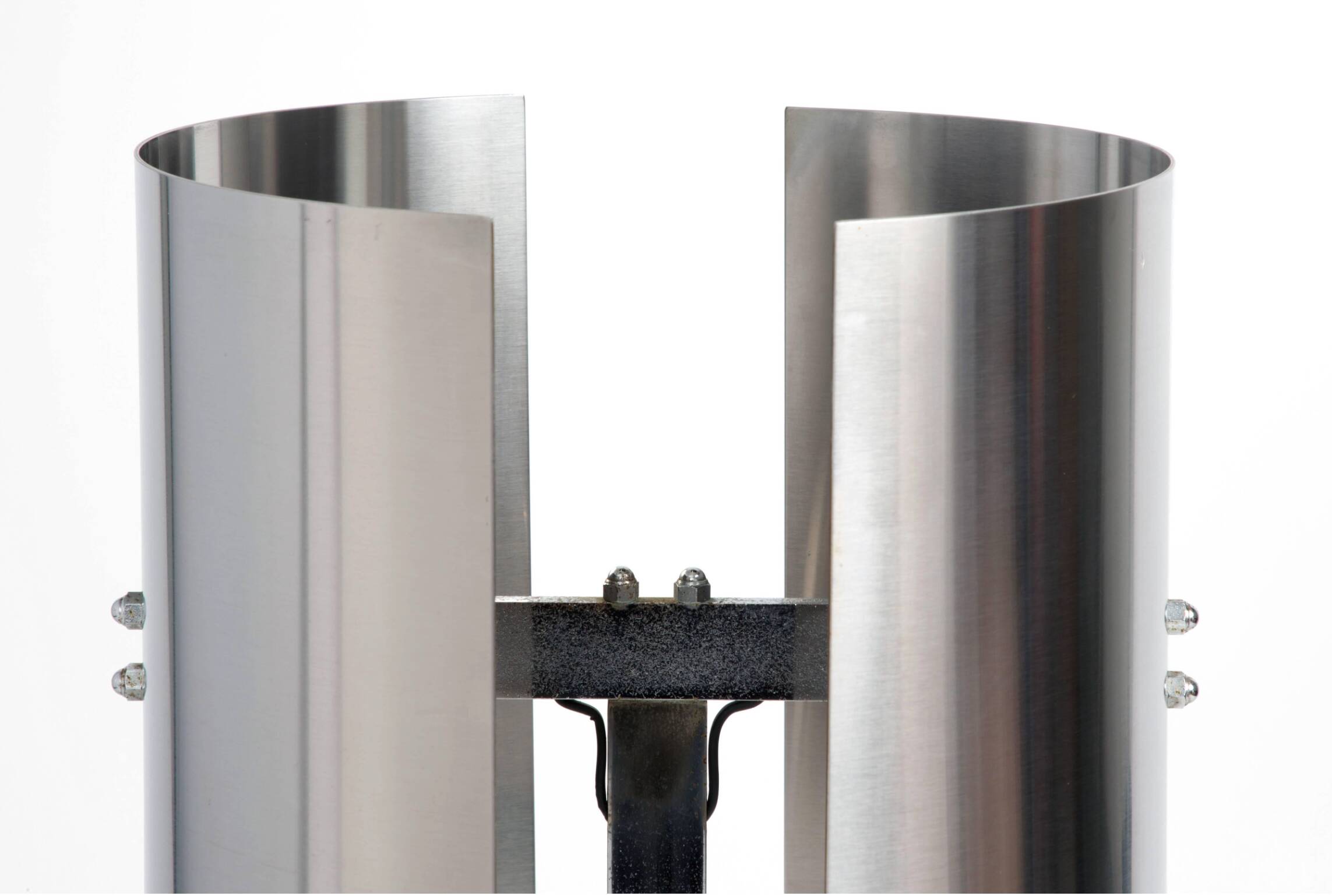 Large stainless steel desk lamp by Jean Pierre Bouvier, France.