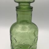 CARAFE Vintage en VERRE Vert de style Empoli à effet 24,5 cm