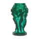 Vase en verre à décor de bacchantes Hoffman & Schlevogt 1930 vert malachite