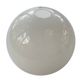 Globe ball in vintage white opaline
