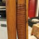 Antique curved rattan mirror – 175 cm – Art Nouveau elegance