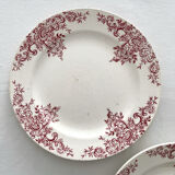 2 flat plates made of ironstone "Louis XV" Choisy le Roi