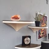 Three vintage corner shelves 70s