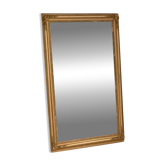 Miroir XIXème au mercure, en bois et stuc doré