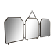 Vintage 1920s triptych barber mirror Art Deco hexagonal crystal - 33 x 78 cm