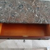 vintage - Small style chest of drawers - Louis XVI marble top with 1 drawer and 2 doors