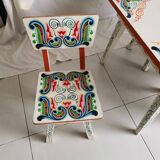 Table lounge - 4 ethnic vintage children's chairs