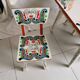 Salon table avec 4 chaises enfant vintage ethnique