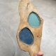 Set de 4 miroirs organiques brutalistes en bois années 50